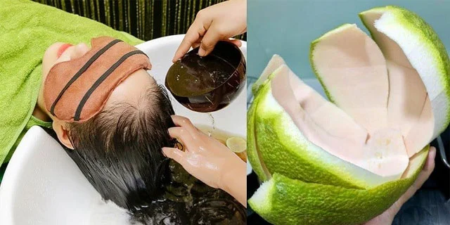 Vitamin C trong vỏ bưởi giúp tăng cường sức khoẻ tóc, hỗ trợ điều trị rụng tóc và giúp mái tóc chắc khoẻ