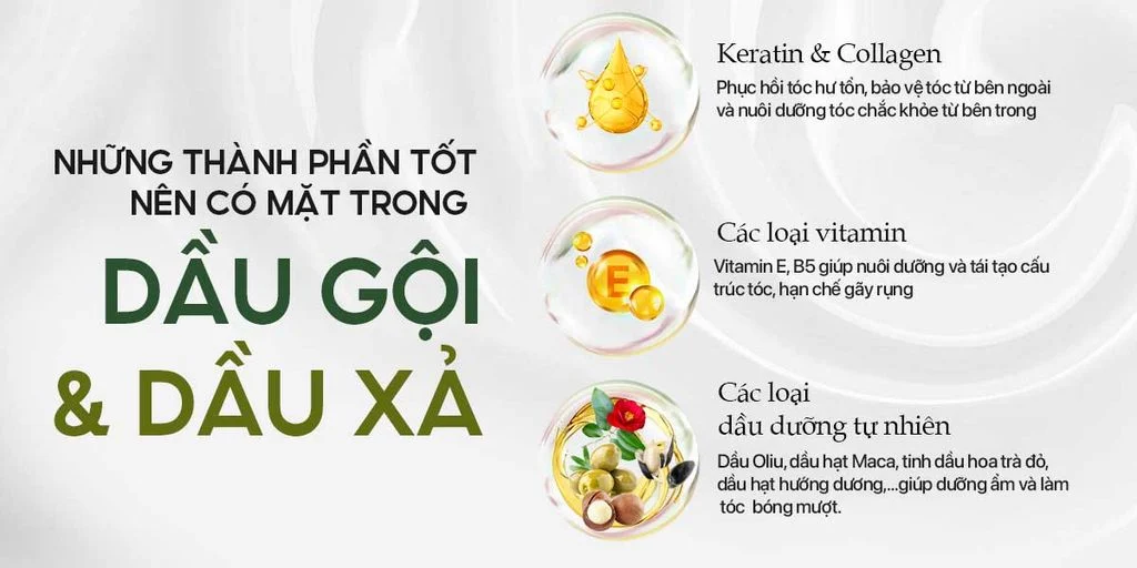 Nên chọn các sản phẩm chăm sóc tóc chiết xuất từ thiên nhiên hoặc không chứa hóa chất độc hại cho tóc