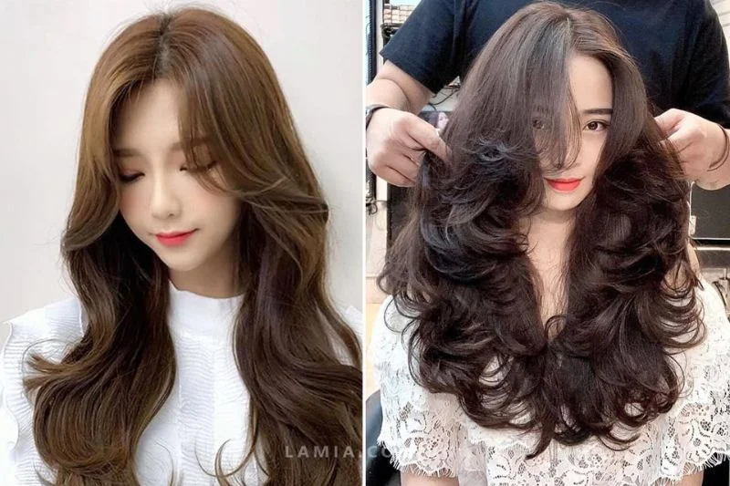 Kiểu tóc uốn lơi giúp tăng độ dày và bồng bềnh tự nhiên vô cùng "nịnh" mặt