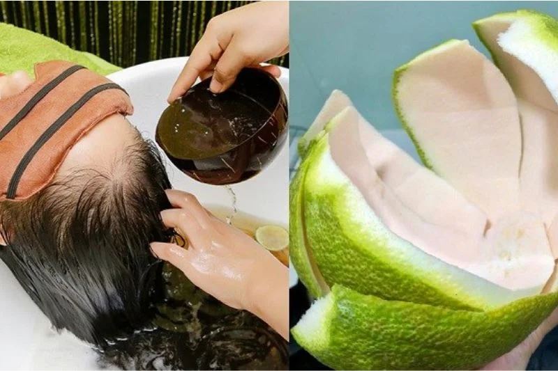 Vỏ bưởi không chỉ hỗ trợ trị hói, kích thích mọc tóc nhanh và dài mà còn trị gàu và dưỡng tóc bóng mượt